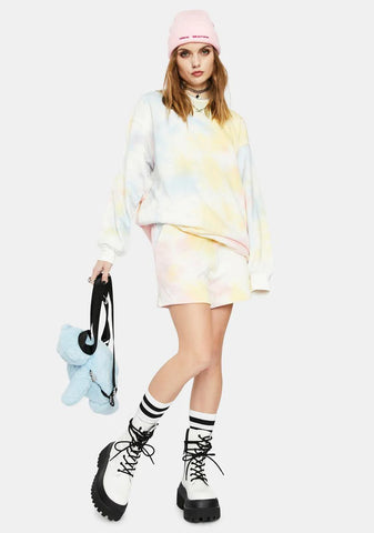Rainbow Terry Sweatshirt Dress