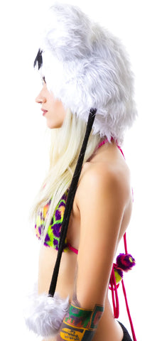 Dead Mouse Furry Hood - Light Blue