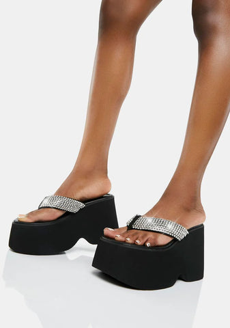 Gwen Rhinestone Platform Sandals
