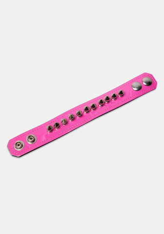 Hot Pink Spike Stud Bracelet