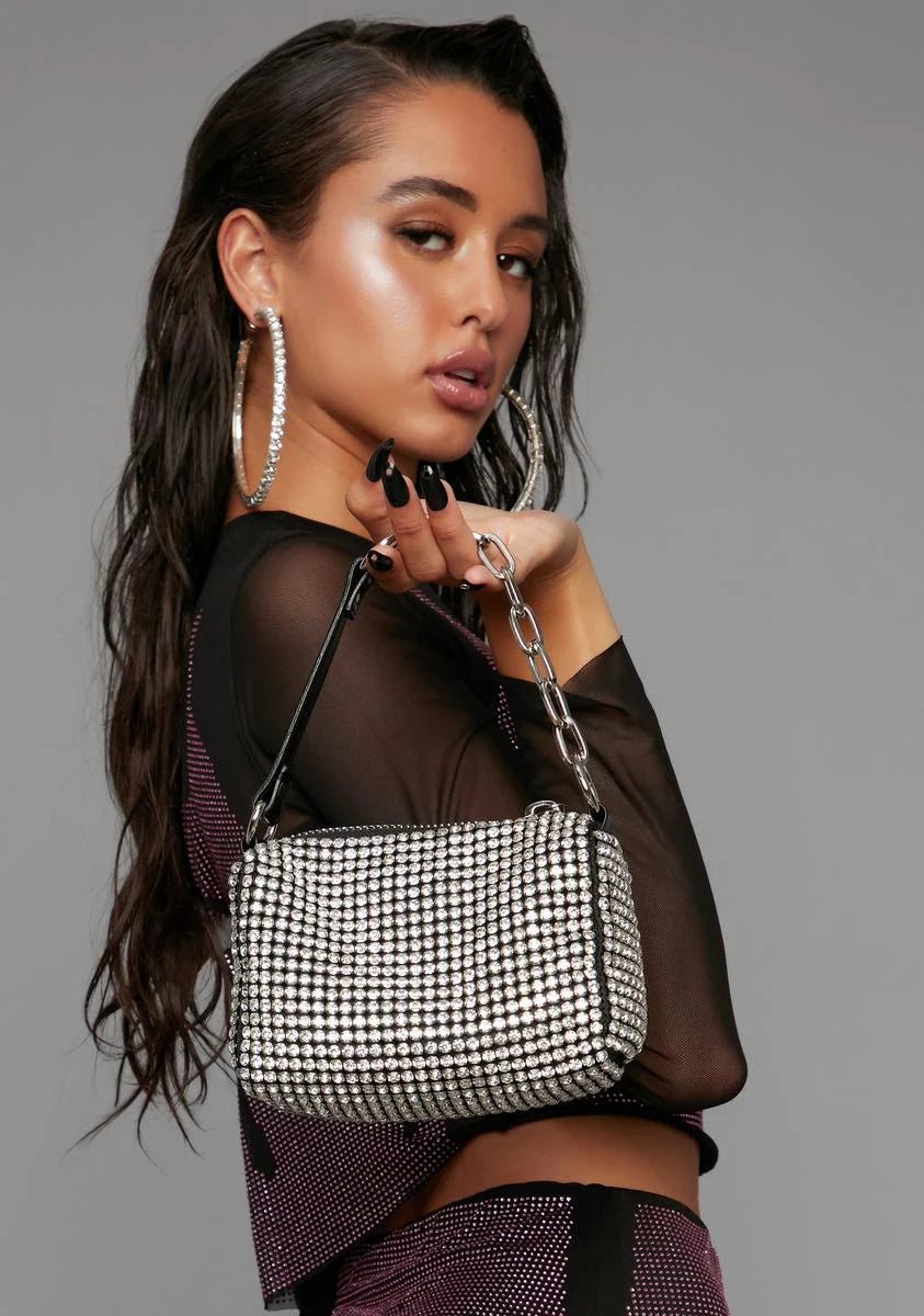 Can't Afford Me Rhinestone Handbag