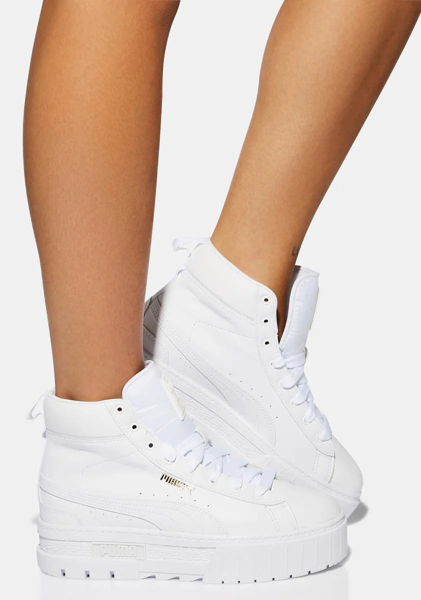 White Mayze Mid Sneakers