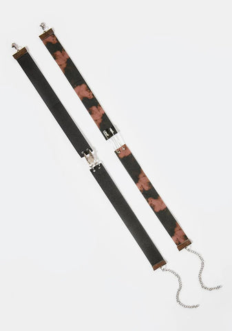 Distortion Marble Tie Dye Choker Set