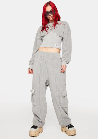 Terry Corset Sweatshirt