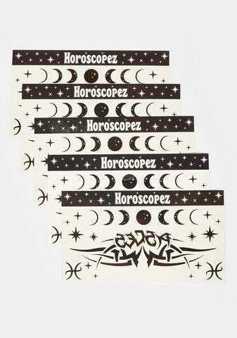 Pisces Temporary Tattoo Sheet