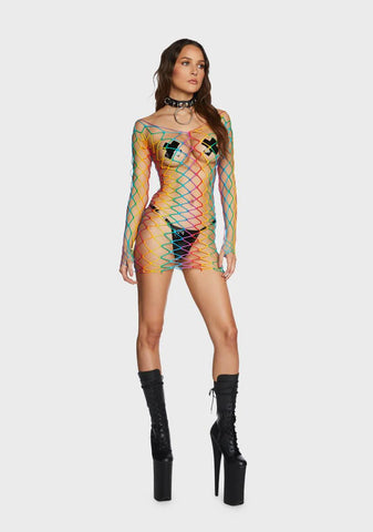 Trippy Hype Fishnet Bodystocking
