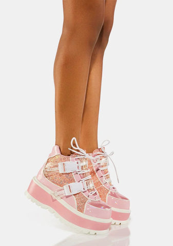 Pink Slacker-50 Holographic Boots