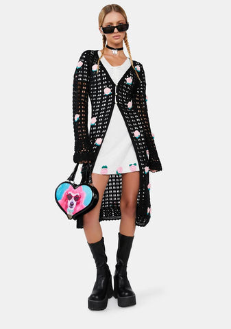 La Vie En Rose Knit Cardigan