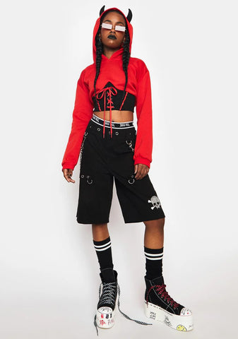 Locked Outta Heaven Corset Hoodie