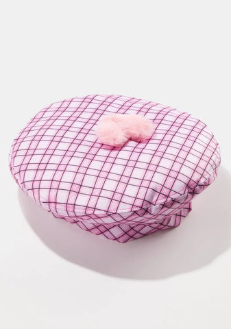 Heart In The Clouds Plaid Beret