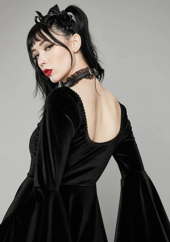 Burial Ground Velvet Mini Dress