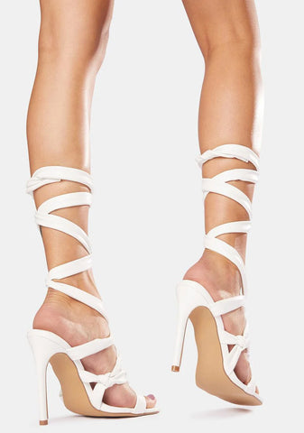 Convo Knotted Lace Up Stiletto Heels