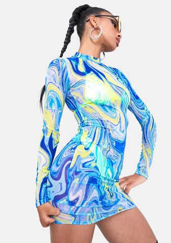 Dance To This Sheer Mini Dress