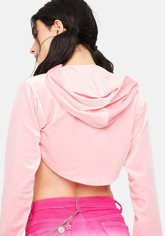 Pixie Bad Behavior Velour Cutout Hoodie