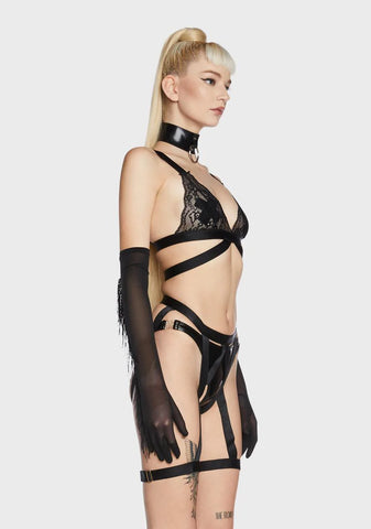 x Bettie Page Fringe Gloves