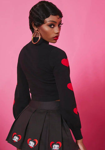 Blow A Kiss Cropped Sweater