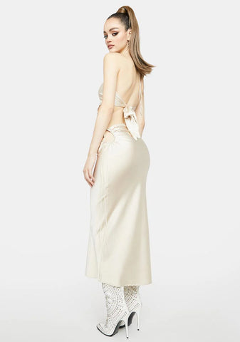 Try Your Best Satin Skirt Set