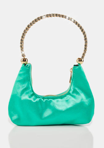 Green Honey Satin Handbag