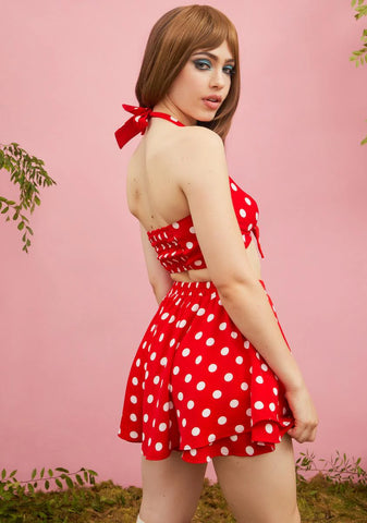 Strawberry Picking Circle Skort