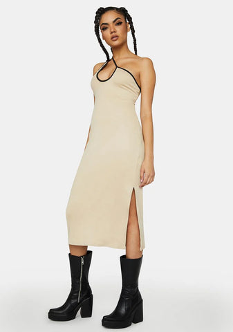 Simple Slay Asymmetric Midi Dress