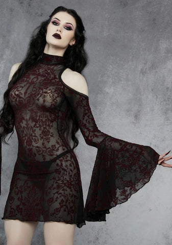 Death Unites Us Mesh Mini Dress