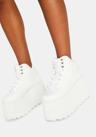 White Qozmo 2 Platform Sneakers