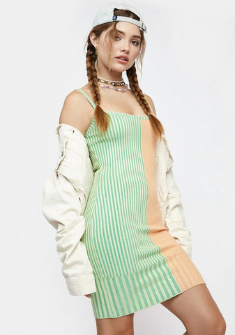 Sage Take What You Need Striped Mini Dress