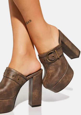 There And Back Again Platform Mules