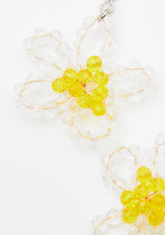 So Spring Beaded Daisy Earrings