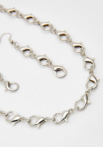 Hooked On You Necklace And Earrings Set