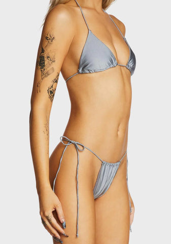 Micro String Bikini Set - Gray