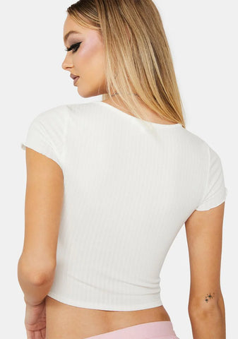 Ivory Be Seeing You Crop Top