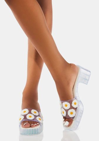 Daisies For Days Platform Mules