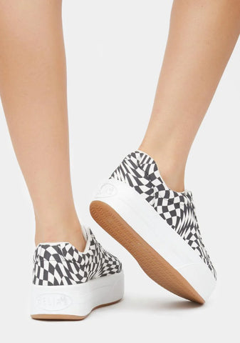 Warp Speed Checkered Sneakers