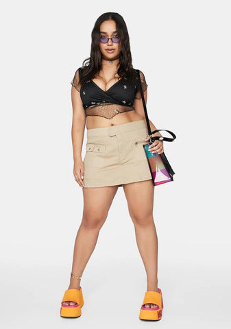 Plus Beach Please Khaki Skort