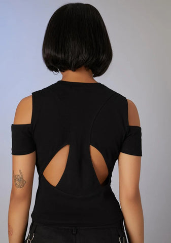 Viral Sensation Cut-Out Graphic Tee