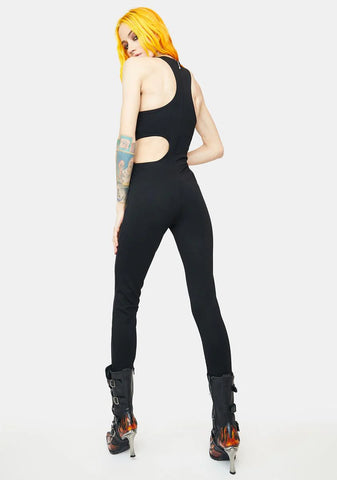 Black Lorel Cutout Jumpsuit