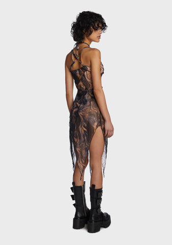 Echo Rockslide Print Midi Dress