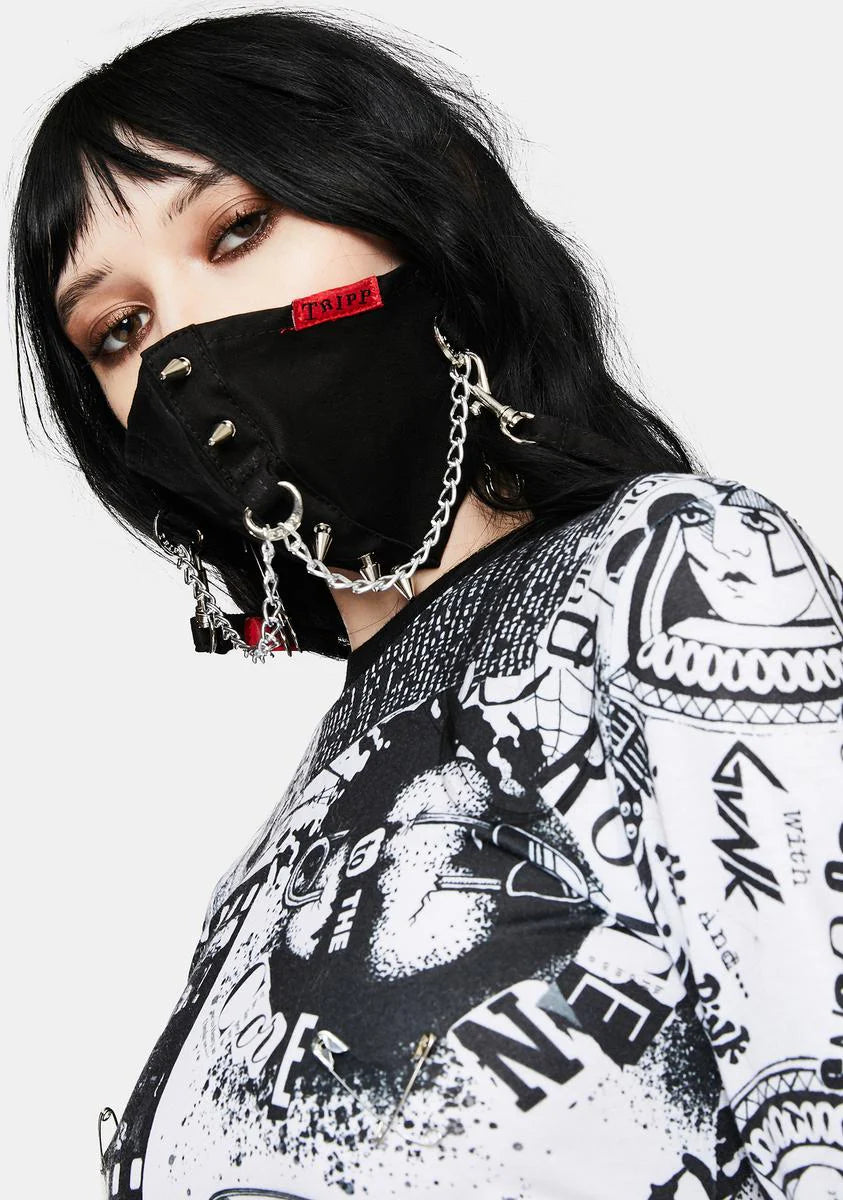 Spike And Chain Face Mask