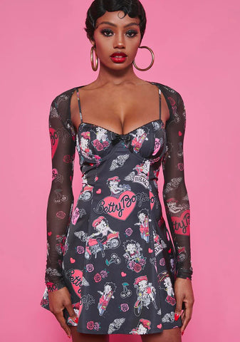 Tough Betty Mini Dress & Shrug Set
