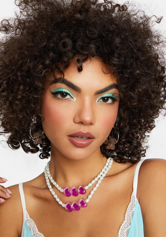 Amethyst Long Lost Love Pearl Necklace Set