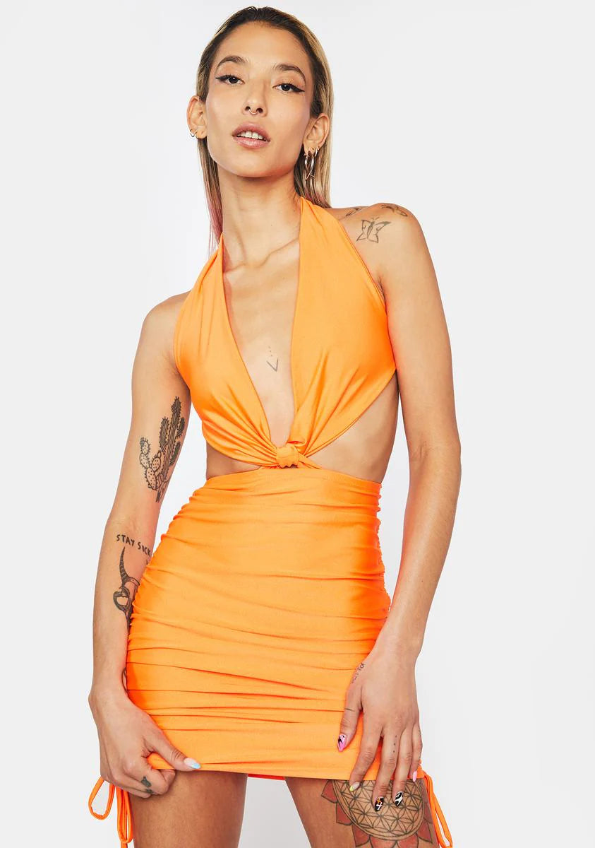 Citrus Bar Hopping Mini Dress
