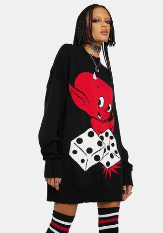 Unlucky Gamble Oversized Sweater