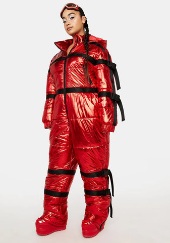 Plus Berry Delighted Metallic Snowsuit
