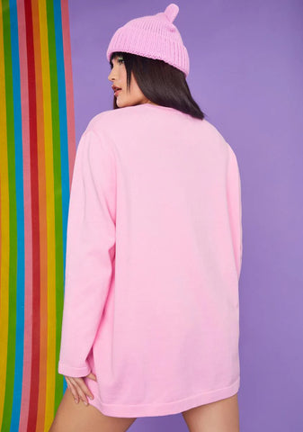 Always Love You Lots Oversized Knit Sweater