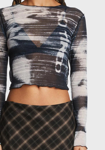 Electric Angel Mesh Crop Top