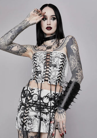 Black O-Ring Belt With Chains