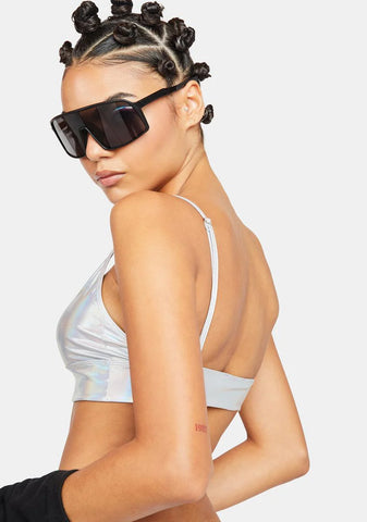 Louder Now Holographic Crop Tank