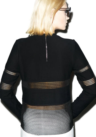 Nothing To Hide Mesh Top - White