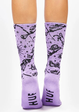 Violet Zodiac Socks